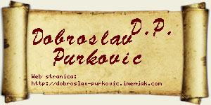 Dobroslav Purković vizit kartica